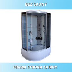 Kabina z Hydromasażem WSH7106RW 120x80 prawa biała  i lewa