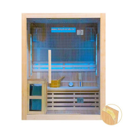 Sauna sucha z piecem HARVIA 3,5 kW, kamieniem solnym i izolacją ścian 150X120X190CM