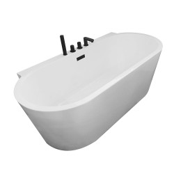 Wanna wolnostojąca Mirabel  z baterią czarną 170x80x59