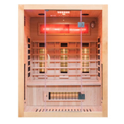 Sauna na podczerwień z kamieniami soli himalajskiej 150x120x190cm