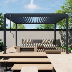 Pergola Ogrodowa Tarasowa Prestige Manual - Dark Grey 3x3 m