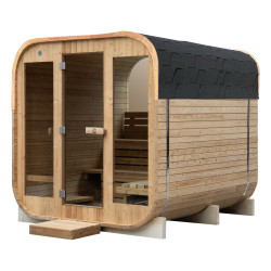 Sauna ogrodowa 6-8 osobowa 240cm śr 210 cm kwadrat