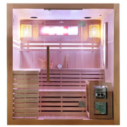 Sauna sucha Borys kamień solny z piecem harvia 6 kw 180x160