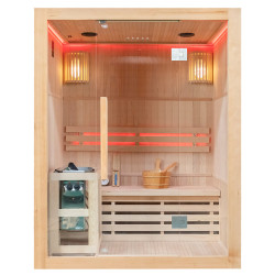 SAUNA FIŃSKA WYSOKOTEMPERATUROWA  BOLO Z PIECEM  HARVIA 4,5KW 3-4 OSOBOWA 150x120 CM