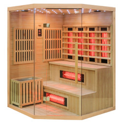 SAUNA  INFRARED/FIŃSKA SAM1 Z PIECEM 6kW 4-5 OSOBOWA 150x150 CM 2w1