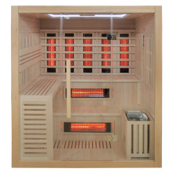SAUNA  INFRARED/FIŃSKA Z PIECEM 6kW 4-5 OSOBOWA 180x160 CM 2w1