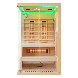 Sauna na podczerwień z kamieniem solnym 120x120x200cm prawa