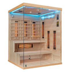 Sauna na podczerwień z kamieniami solnymi 150x140x200cm prawa