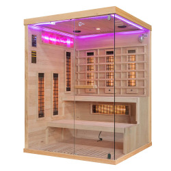 Sauna na podczerwień z kamieniami solnymi 150x140x200cm lewa
