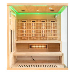 Sauna na podczerwień z kamieniem solnym 175x140x200cm lewa