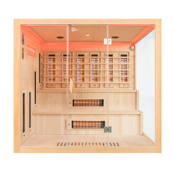 Sauna na podczerwień z kamieniami soli himalajskiej  4 osobowa 220X200X200CM