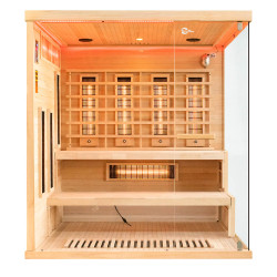 Sauna na podczerwień 180x160 Modern z kamieniem solnym hit prawa