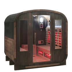 SAUNA OGRODOWA  FIŃSKA - INFRARED BECZKA  4-6 OSOBOWA 180x200 CM 2W1