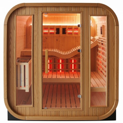 SAUNA OGRODOWA  HENIO  FIŃSKA - INFRARED BECZKA 4-6 OSOBOWA 180x200 CM 2W1
