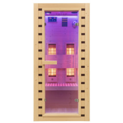 SAUNA DOMOWA SUCHA INFRARED NISKOTEMPERATUROWA LUMI 1 OSOBOWA 90x90 CM 230 V