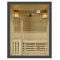 Sauna sucha z piecem szara 150X120X200