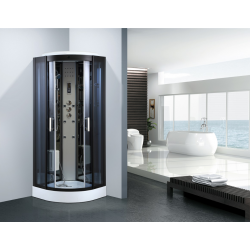 Kabina prysznicowa z hydromasażem z sauną  Wanda 100x100 cm 