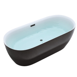 WANNA WOLNOSTOJĄCA CESANA 518 BLACK 150x75CM CZARNY PRZELEW