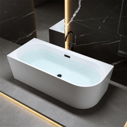 Wanna wolnostojąca Era 150x75  lewa czarny przelew