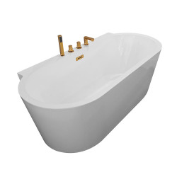 Wanna wolnostojąca Mirabel  z baterią złotą 170x80x59