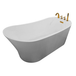 Wanna wolnostojąca z baterią złotą  Agatka 170X80X72CM