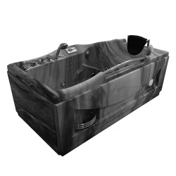 Wanna z hydromasażem  Solzano 1-osobowa 174x90x70cm prawa szara