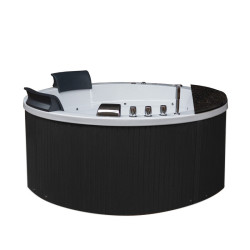 WANNA Z HYDROMASAŻEM VEO   Z OBUDOWĄ CZARNĄ 155x155