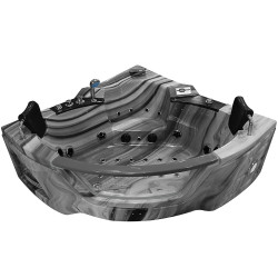 Wanna z hydromasazem Andromeda  szara 154x154x68 cm 