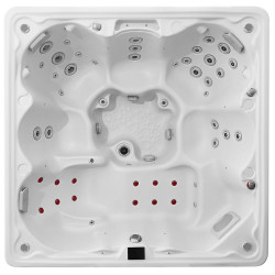 Spa ogrodowe 6 miejscowe  61dysz  234x234x95cm Viking Spas -Heritage White-Carbon