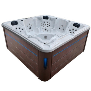 Spa ogrodowe 5 miejscowe  - 137  dysz Biały marmur  -obudowa kawa 230x230x97cm 