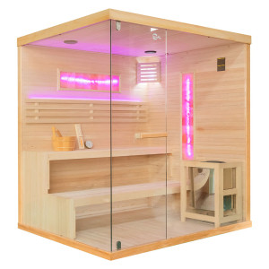 Sauna sucha z piecem  8 Kw 4-osobowa Leokadia III 175x140x190 cm  prawa